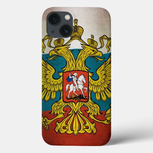 Coques Case-Mate iPhone Drapeau de la Russie qui flotte (Verso)