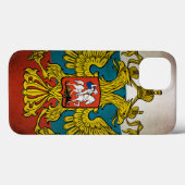 Coques Case-Mate iPhone Drapeau de la Russie qui flotte (Verso (horizontal))