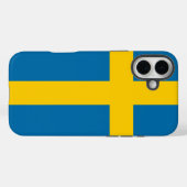 Coques Case-Mate iPhone Drapeau de la Suède (Verso (horizontal))