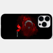 Coques Case-Mate iPhone Drapeau de la Turquie (Verso (horizontal))