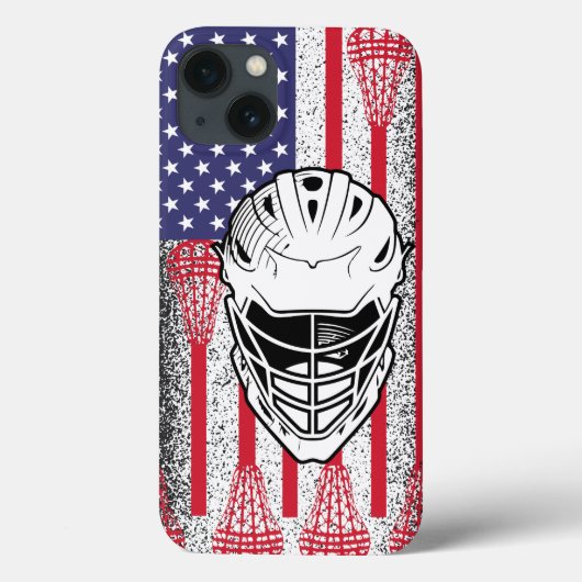 Coques Case-Mate iPhone Drapeau de lacrosse américain garçons et filles jo (Verso)
