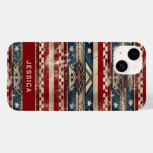 Coques Case-Mate iPhone Drapeau de l'Amérique occidentale (Verso (horizontal))