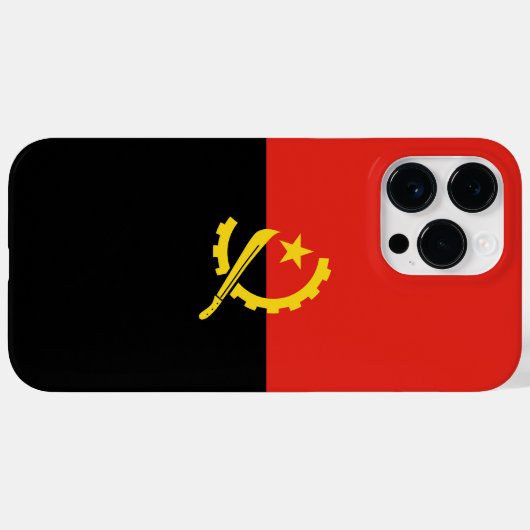 Coques Case-Mate iPhone Drapeau de l'Angola (Verso (horizontal))
