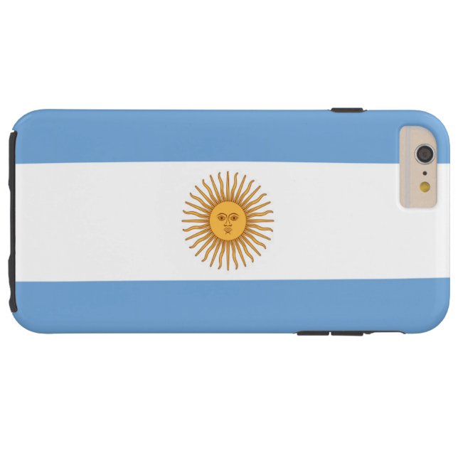 Coques Case-Mate iPhone Drapeau de l'Argentine (Dos Horizontal)