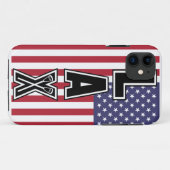 Coques Case-Mate iPhone Drapeau de LAX USA de lacrosse (Dos (Horizontal))