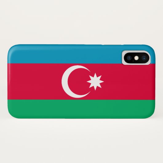 Coques Case-Mate iPhone Drapeau de l'Azerbaïdjan (Dos (Horizontal))