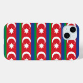 Coques Case-Mate iPhone Drapeau de l'Azerbaïdjan motif (Verso (horizontal))