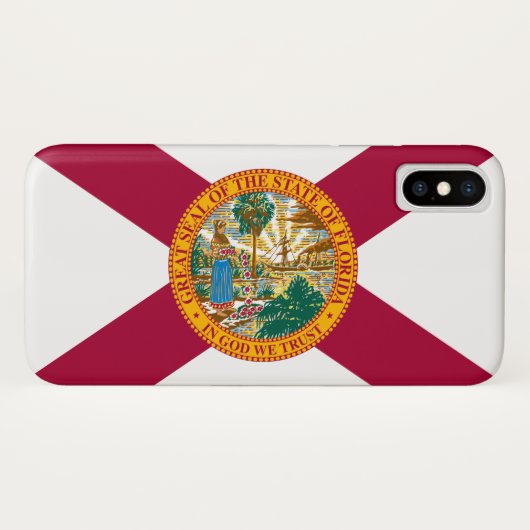 Coques Case-Mate iPhone Drapeau de l'État de Floride (Dos (Horizontal))
