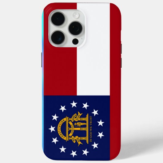 Coques Case-Mate iPhone Drapeau de l'État de Géorgie (Verso)