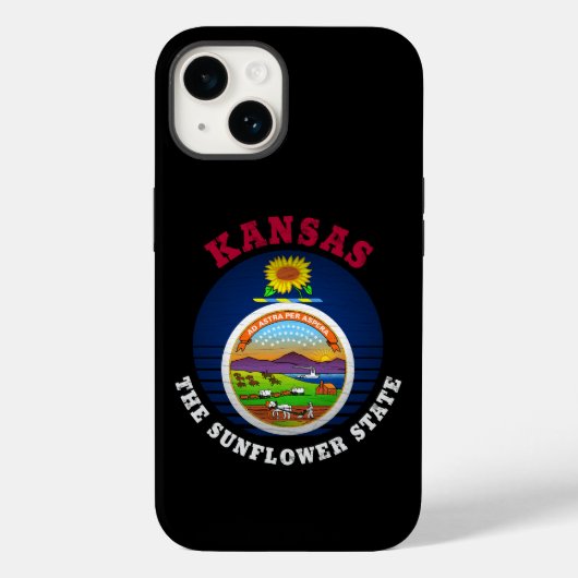 COQUES Case-Mate iPhone DRAPEAU DE L'ÉTAT DE KANSAS SUNLOWER (Verso)