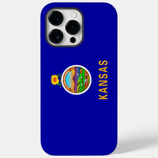 Coques Case-Mate iPhone Drapeau de l'État du Kansas (Verso)