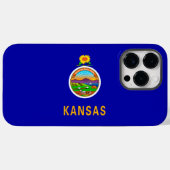 Coques Case-Mate iPhone Drapeau de l'État du Kansas (Verso (horizontal))