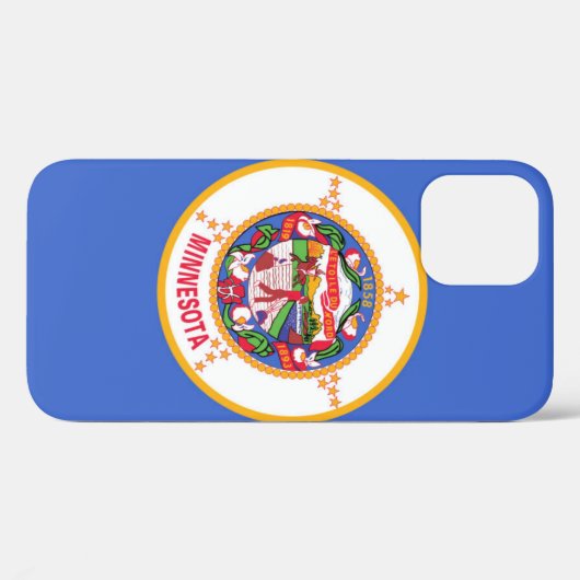 Coques Case-Mate iPhone Drapeau de l'État du Minnesota (Verso (horizontal))