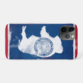 Coques Case-Mate iPhone Drapeau de l'État du Wyoming en détresse (Dos (Horizontal))