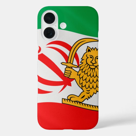 Coques Case-Mate iPhone Drapeau de l'Iran combinant l'emblème de la Républ (Verso)