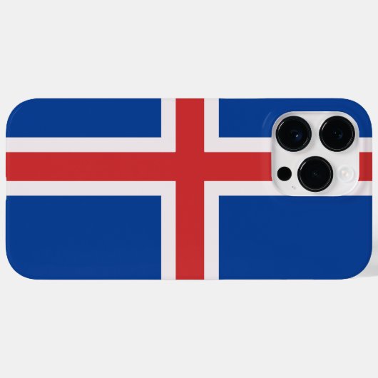 Coques Case-Mate iPhone Drapeau de l'Islande (Verso (horizontal))