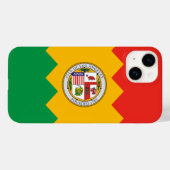Coques Case-Mate iPhone Drapeau de Los Angeles (Verso (horizontal))