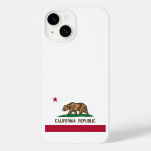 Coque Pour iPhone 14 Drapeau de l'ours de Californie : État de Cali Gol