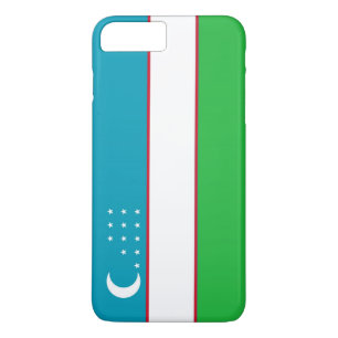 Coque iPhone 7 Plus Drapeau de l'Ouzbékistan