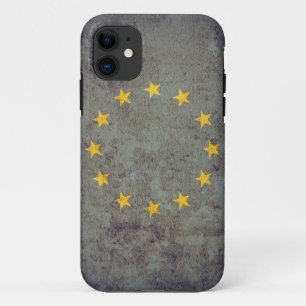 Coques Pour iPhone Drapeau de l'UE - Grunge