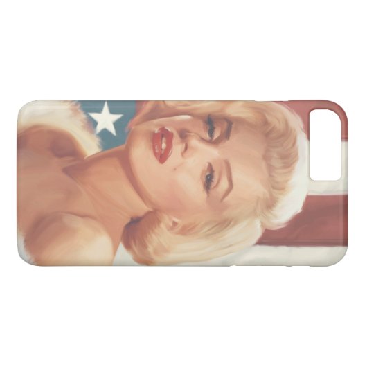 Coques Case-Mate iPhone Drapeau de Marilyn (Dos (Horizontal))