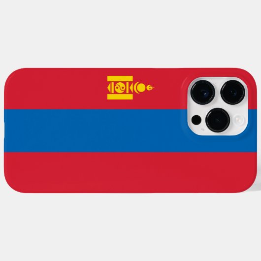 Coques Case-Mate iPhone Drapeau de Mongolie (Verso (horizontal))