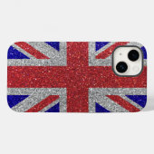Coques Case-Mate iPhone Drapeau de Parties scintillant de style Londres du (Verso (horizontal))