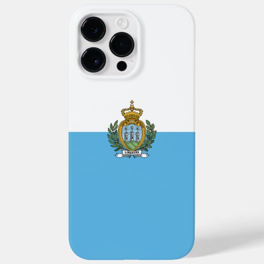 Coques Case-Mate iPhone Drapeau de Saint-Marin (Verso)