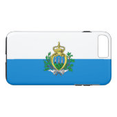 Coques Case-Mate iPhone Drapeau de Saint-Marin (Dos (Horizontal))