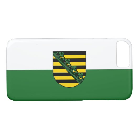 Coques Case-Mate iPhone Drapeau de Saxe (Dos (Horizontal))