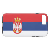 Coques Case-Mate iPhone Drapeau de Serbie (Dos (Horizontal))
