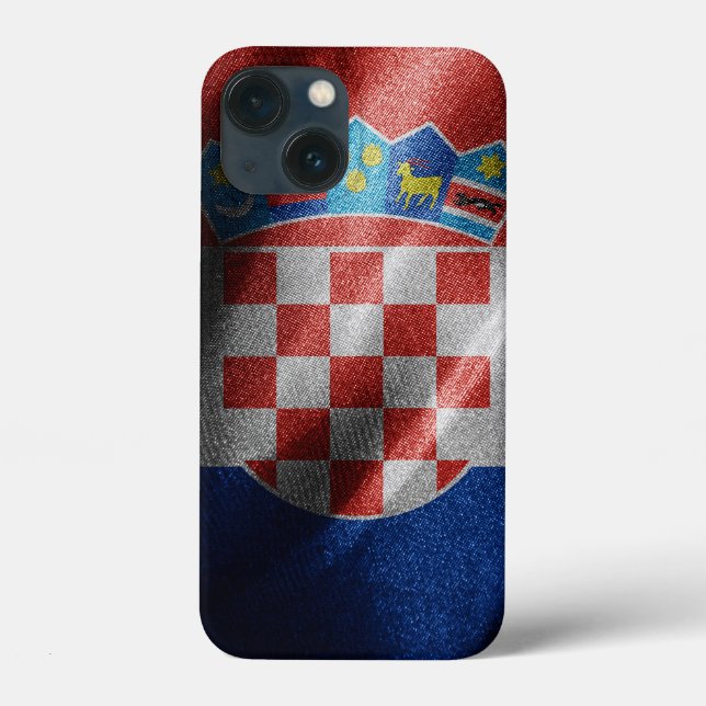 Coques Case-Mate iPhone Drapeau de soie croate (Verso)