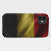 Coques Case-Mate iPhone Drapeau de soie de Belgique (Dos (Horizontal))