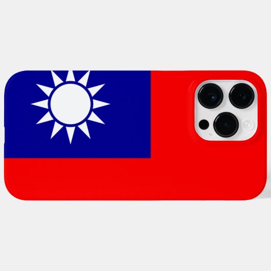 Coques Case-Mate iPhone Drapeau de Taïwan : République de Chine, Taipei ch (Verso (horizontal))
