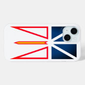 Coques Case-Mate iPhone Drapeau de Terre-Neuve-et-Labrador (Verso (horizontal))