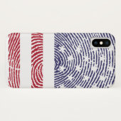 Coques Case-Mate iPhone Drapeau d'empreintes digitales américain | Zazzle_ (Dos (Horizontal))