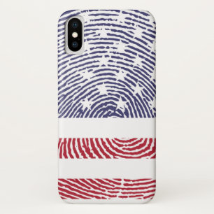 Case-Mate iPhone Case Drapeau d'empreintes digitales américain   Zazzle_
