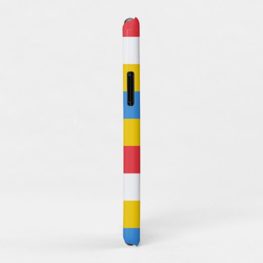 Coques Case-Mate iPhone Drapeau des couleurs rayées d'Aruba (Dos/Droite)