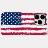 Coques Case-Mate iPhone Drapeau des États-Unis brossé Grunge (Verso (horizontal))