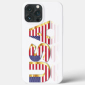 Coques Case-Mate iPhone Drapeau des États-Unis d'Amérique (Verso)