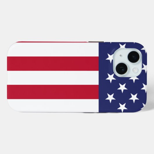 Coques Case-Mate iPhone Drapeau des États-Unis d'Amérique (Verso (horizontal))