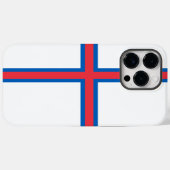 Coques Case-Mate iPhone Drapeau des îles Féroé (Verso (horizontal))
