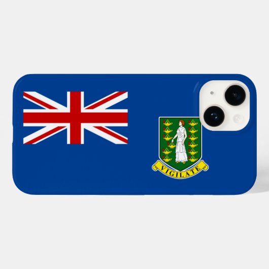 Coques Case-Mate iPhone Drapeau des îles Vierges britanniques (Verso (horizontal))