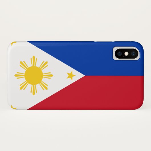 Coques Case-Mate iPhone Drapeau des Philippines (Dos (Horizontal))