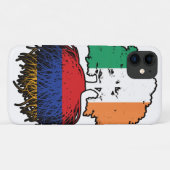 Coques Case-Mate iPhone Drapeau des racines d'arbres arméniennes irlandais (Dos (Horizontal))