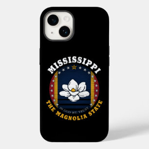 COQUE POUR iPhone 14 DRAPEAU D'ÉTAT DE MISSISSIPPI MAGNOLIA
