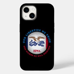 COQUE POUR iPhone 14 DRAPEAU D'ÉTAT IOWA HAWKEYE