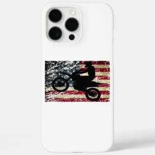 Coques iPhone 16 Pro Max Drapeau Dirt Vélo USA Drapeau T-Shirt Motocross Dr