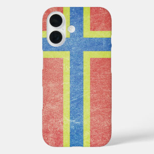 Coques iPhone 16 Drapeau d'Orkney Grunge