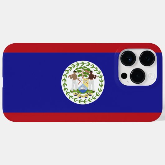 Coques Case-Mate iPhone Drapeau du Belize (Verso (horizontal))